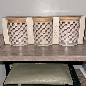 Canist with Bamboo Lids a set of three NWT